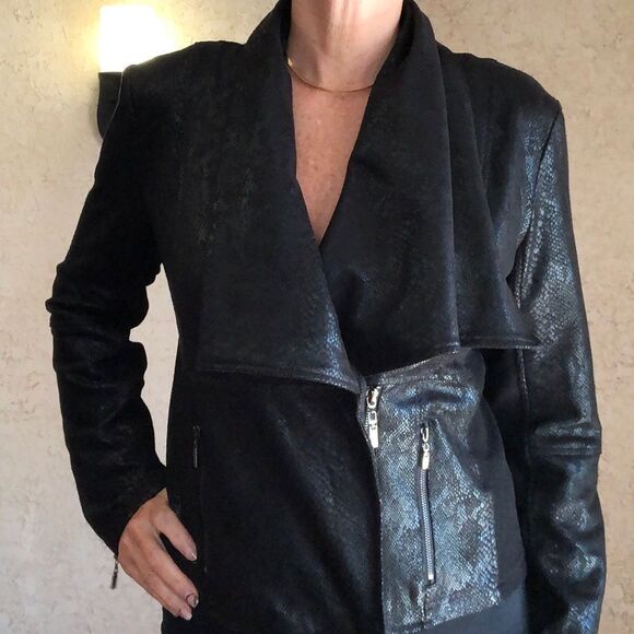 See And Be Seen faux suede Black Jacket - Picture 2 of 14